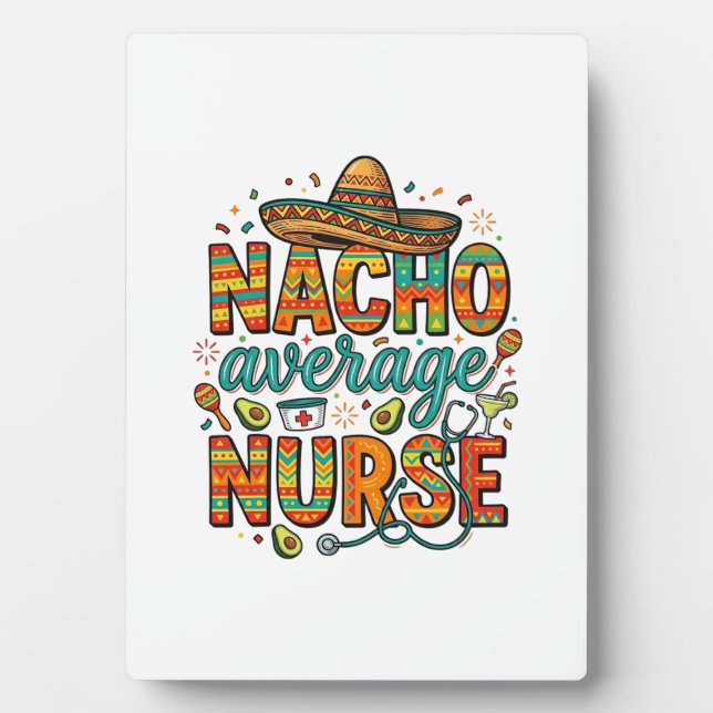 Placa Expositora Diseño de camiseta vectorial fiesta de enfermera p (Frente)