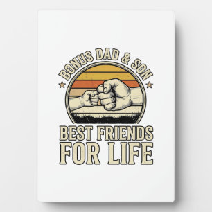 Placa Expositora Diseño de camiseta vintage de Bonus Papá e Hijo Me