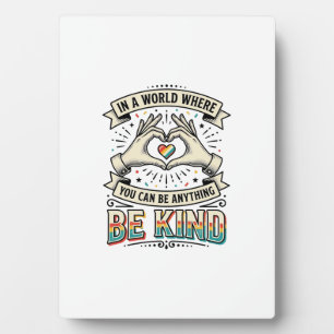 Placa Expositora Diseño de camiseta vintage de manos corazón arcoír