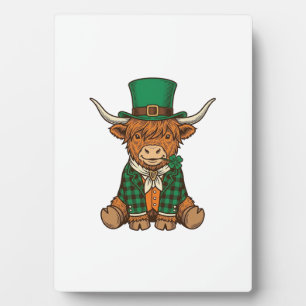 Placa Expositora Diseño de camiseta vintage de trébol irlandés de v