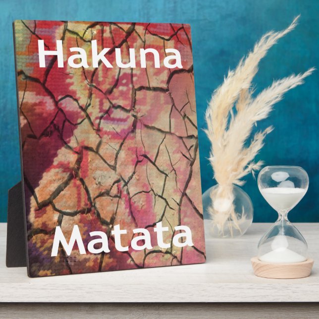 Placa Expositora Diseño de Cubo de León Hakuna Matata (Lado)