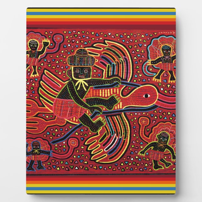 Placa Expositora Diseño de Cuna Indio Cigüeña Trayendo Bebé (Frente)