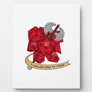 Placa Expositora Diseño de dados bárbaros