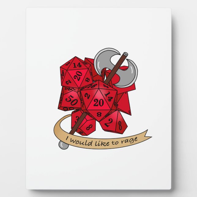 Placa Expositora Diseño de dados bárbaros (Frente)