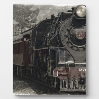 Placa Expositora diseño de decoración de tren vintage