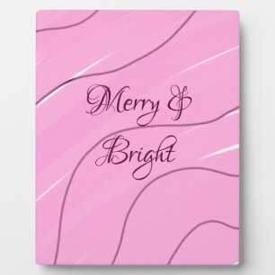 Placa Expositora Diseño de doodle de color rosa brillante y moro en
