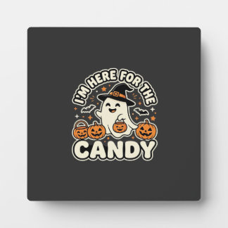 Placa Expositora Diseño de fantasma de calabaza de dulces de Hallow