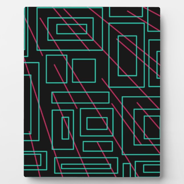 Placa Expositora diseño de fondo negro (Frente)