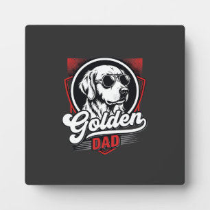 Placa Expositora Diseño de gafas de sol Golden Dad Golden Retriever
