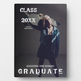 Placa Expositora Diseño de Graduación Alternativa Grunge