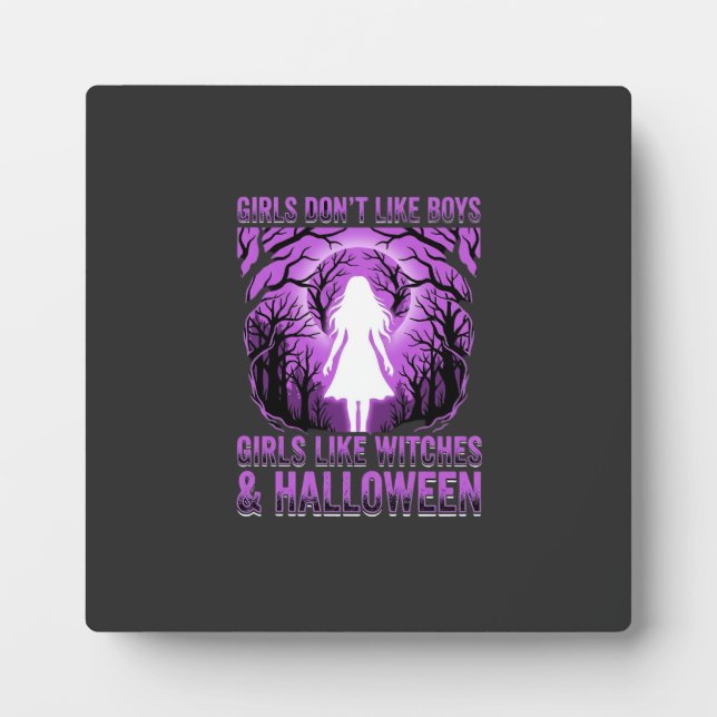 Placa Expositora Diseño de Halloween Chicas como Brujas (Frente)