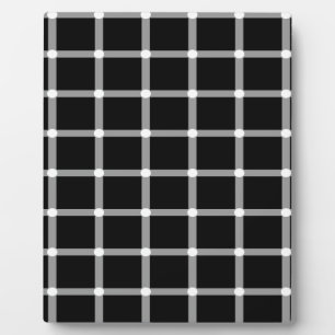 Placa Expositora Diseño de ilusión óptica de cuadrícula