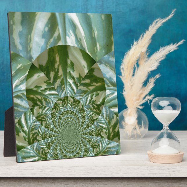 Placa Expositora Diseño de impresión de arte Eco Green Camo Kaleido (Lado)