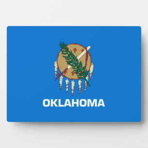 Placa Expositora Diseño de la bandera del estado de Oklahoma