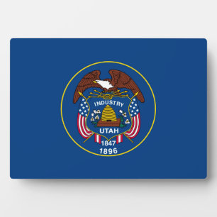 Placa Expositora Diseño de la bandera del estado de Utah