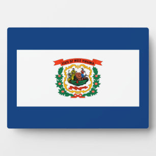Placa Expositora Diseño de la bandera del estado de Virginia Occide