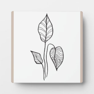 Placa Expositora Diseño de la planta Boho