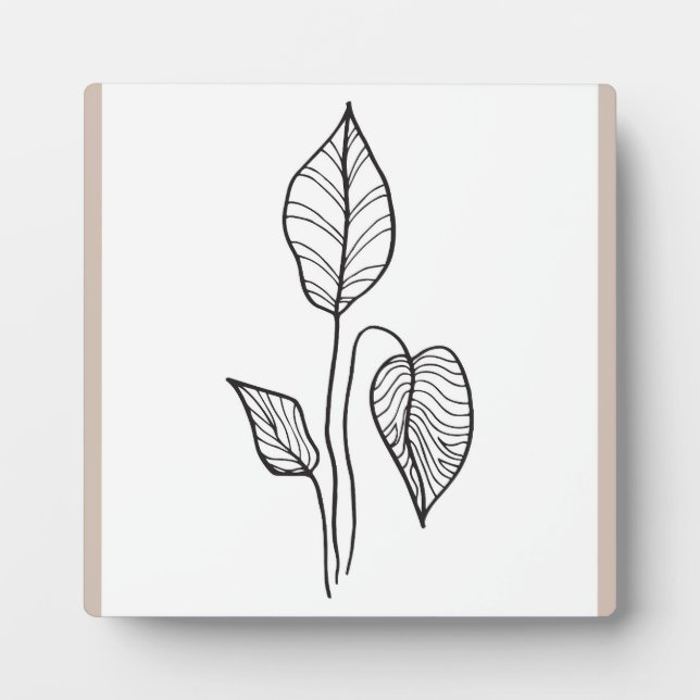 Placa Expositora Diseño de la planta Boho (Frente)