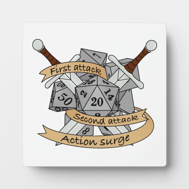 Placa Expositora Diseño de los dados de combate (Frente)