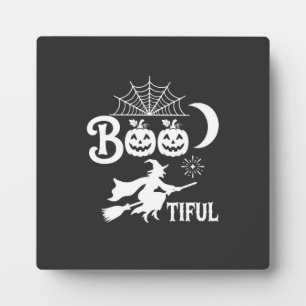 Placa Expositora Diseño de luna de bruja de Halloween Bootiful_1