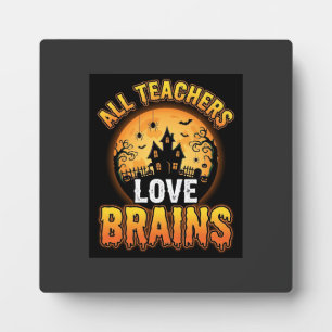 Placa Expositora Diseño de luna de terror cerebros de zombi de prof