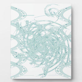 Placa Expositora Diseño de luz verde en blanco