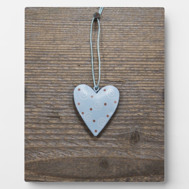 Placa Expositora Diseño de madera de corazones de estaño SHABBYCHIC (Frente)