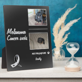 Placa Expositora Diseño de Oración para Mascotas con Melanoma Etére