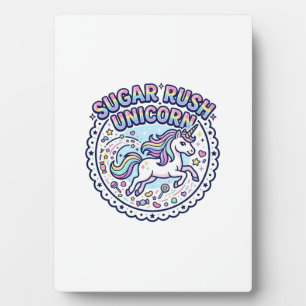 Placa Expositora Diseño de regalo divertido y lindo unicornio Rush 