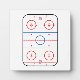 Placa Expositora Diseño de un juego de hockey sobre hielo con diagr