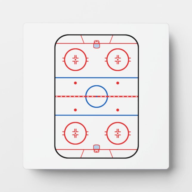 Placa Expositora Diseño de un juego de hockey sobre hielo con diagr (Frente)