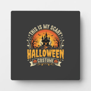 Placa Expositora Diseño de vector de disfraz de Halloween aterrador
