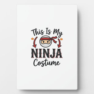 Placa Expositora Diseño de vector de disfraz de ninja divertido de 