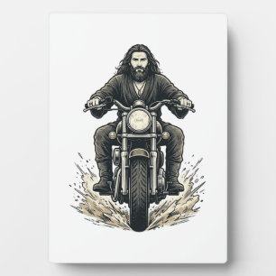 Placa Expositora Diseño de vector de motorista de motocicleta de gr