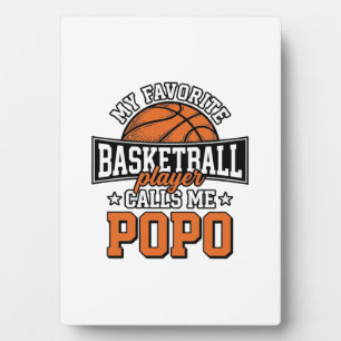 Placa Expositora Diseño Deportivo Vintage Divertido Baloncesto Popo