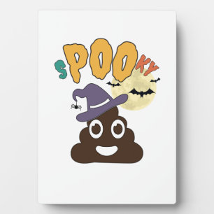 Placa Expositora Diseño divertido de baño con humor de Halloween es