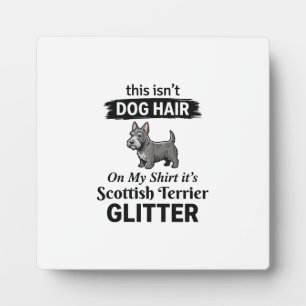Placa Expositora Diseño divertido del Terrier escocés con brillo pa