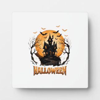 Placa Expositora Diseño Gráfico de Casa Embrujada de Halloween Murc