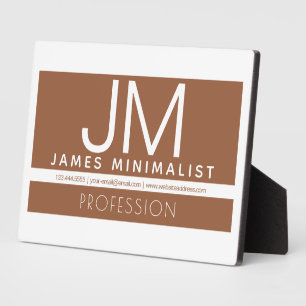 Placa Expositora Diseño minimalista profesional moderno Marrón y