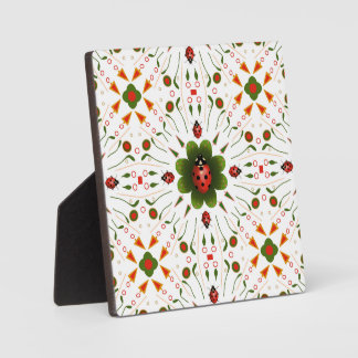 Placa Expositora Diseño rojo, verde y blanco