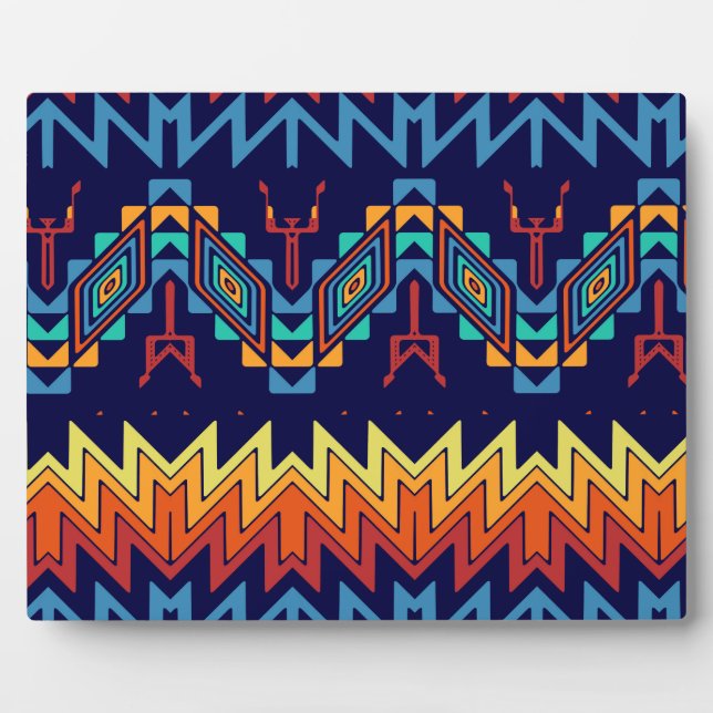 Placa Expositora Diseño tribal abstracto (Frente)
