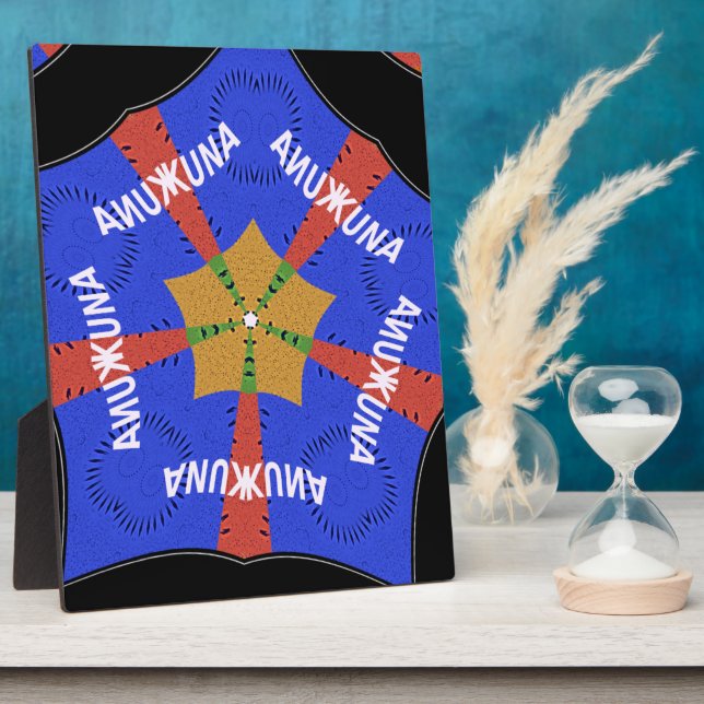 Placa Expositora Diseño tribal africano: Hakuna Matata (Lado)