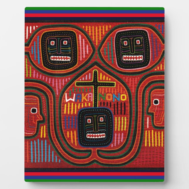 Placa Expositora Diseño tribal de Cuna (Frente)