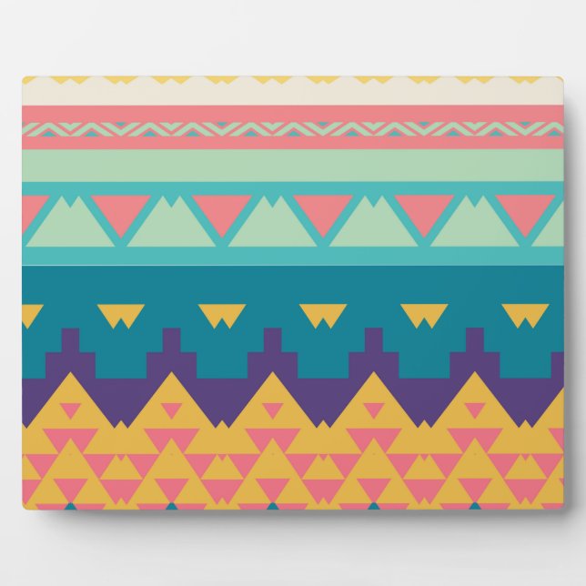 Placa Expositora Diseño tribal Pastel (Frente)