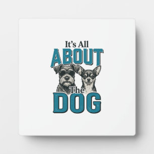 Placa Expositora diseño vectorial de cita de amante de perros vinta