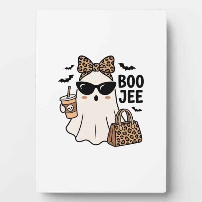 Placa Expositora Diseño Vectorial de Lazo de Leopardo de Fantasma B (Frente)