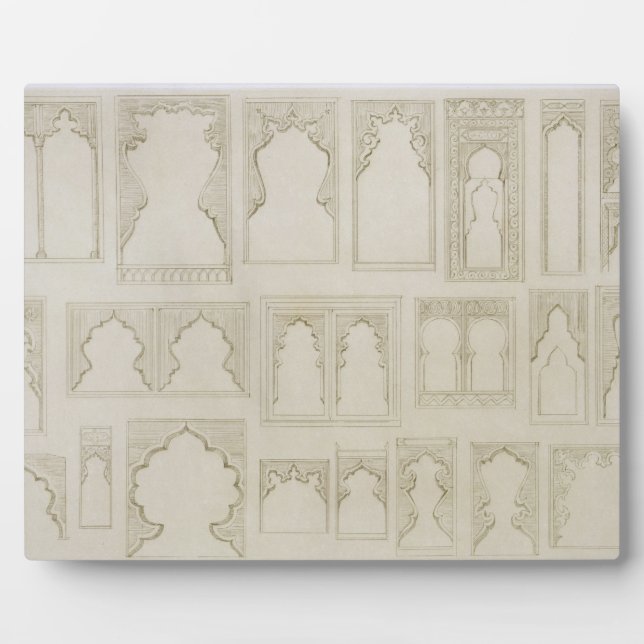 Placa Expositora Diseños de arco islámico y morisco para balcones,  (Frente)