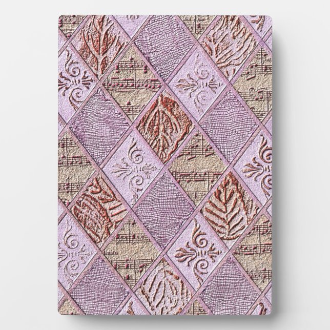 Placa Expositora Diseños De Diamantes En Rosa (Frente)