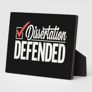 Placa Expositora Disertación Defendió la Graduación de Graduado de 