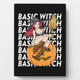 Placa Expositora Disfraz básico de bruja de Halloween Gracioso Sarc
